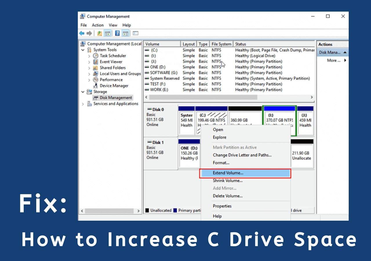 What is the best space for C drive?