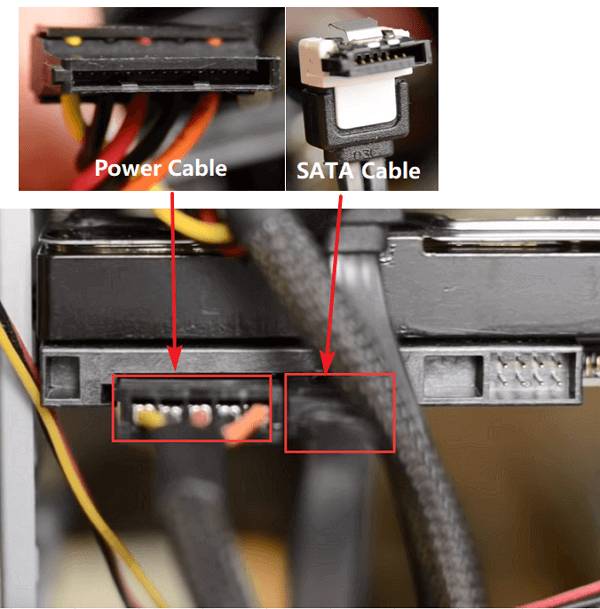Kabel Daya Plug lan SATA kanggo nginstal hard drive anyar