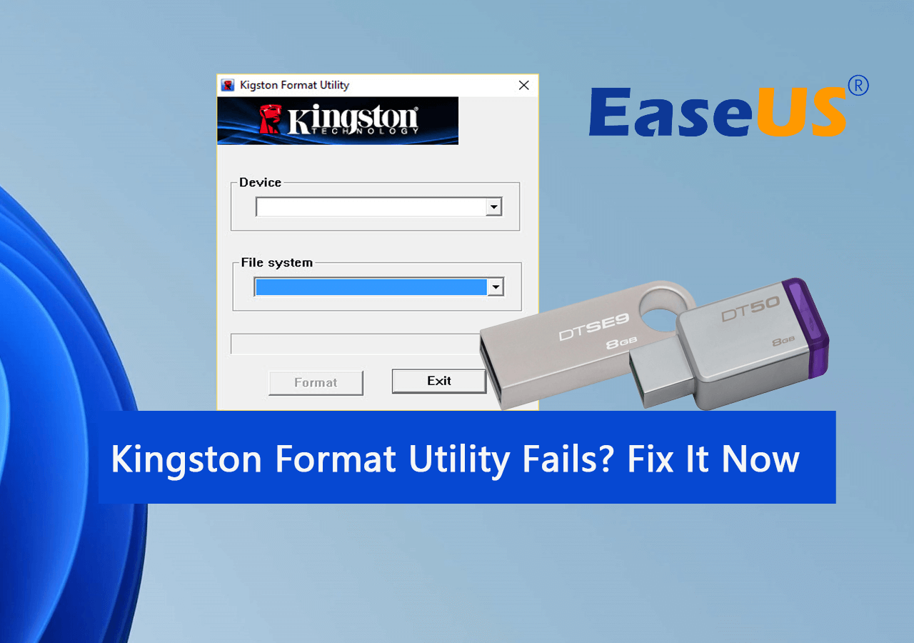 Fascinate skak Hvert år Kingston Format Utility Format Fail? Fix with Kingston USB Format Tool -  EaseUS