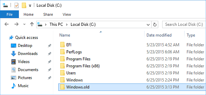 Solved: Cannot Remove Windows.old Folder in Windows 11/10 – EaseUS