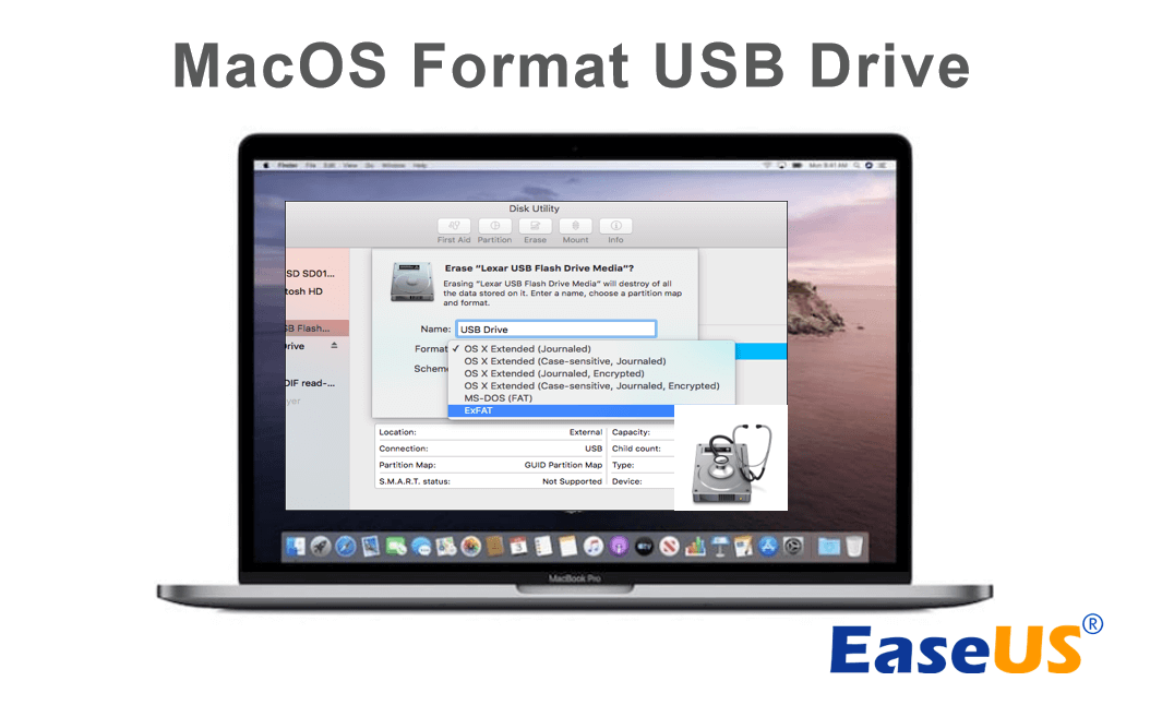 Guide on macOS Format USB Drive [2 Effective Ways] EaseUS