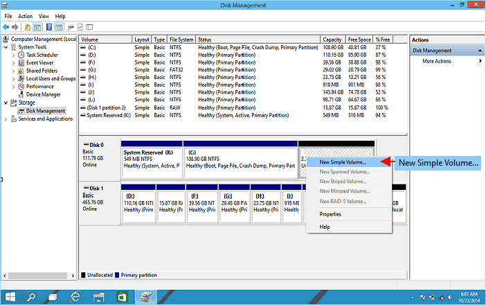 Partition Windows 10 free 1