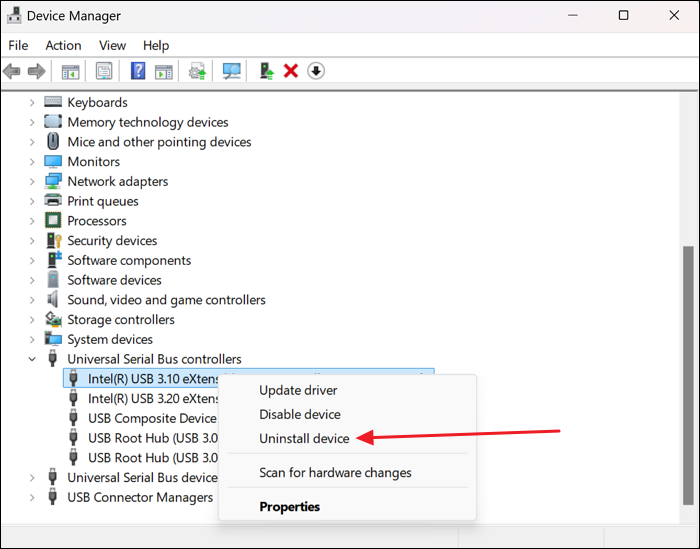 Klicken Sie auf die Option Gerät deinstallieren