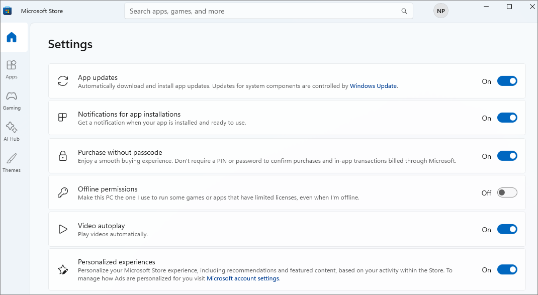 pembaruan aplikasi toko microsoft