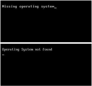 Missing Operating System Operating System Not Found Ways