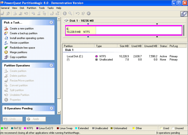 แจก partition magic 8.0 full