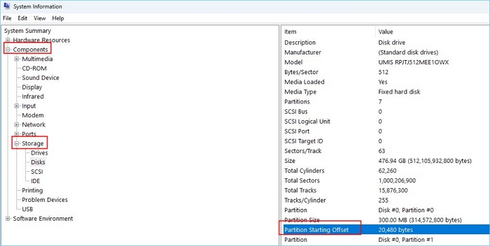 Prüfen, ob die SSD ausgerichtet ist