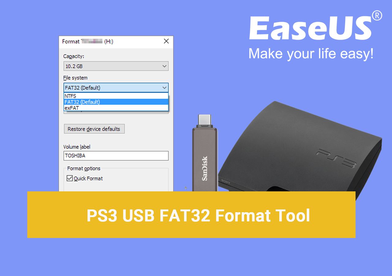 hoofdpijn Baleinwalvis Stressvol How to Free Format PS3 USB？Best PS3 FAT32 Format Tool Recommend 2023 -  EaseUS