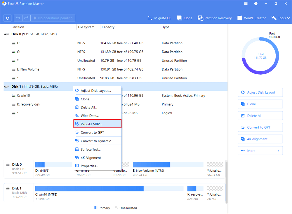 Fix Bootmgr Is Missing Error In Windows 10 8 7 Easeus