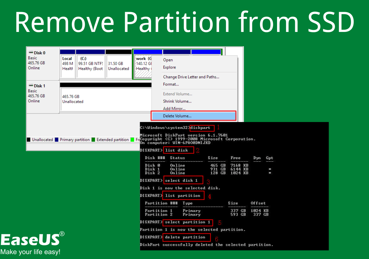 How to Remove Partition from Three Options Now! - EaseUS