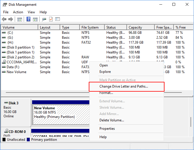 alterar a letra da unidade