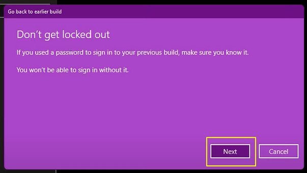 Avvertimento per ricordare la chiave di Windows 10