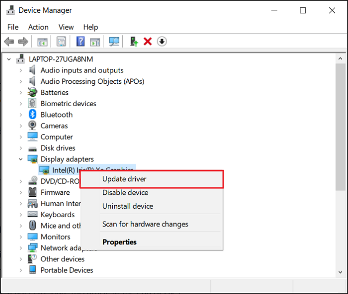 actualizar adaptadores