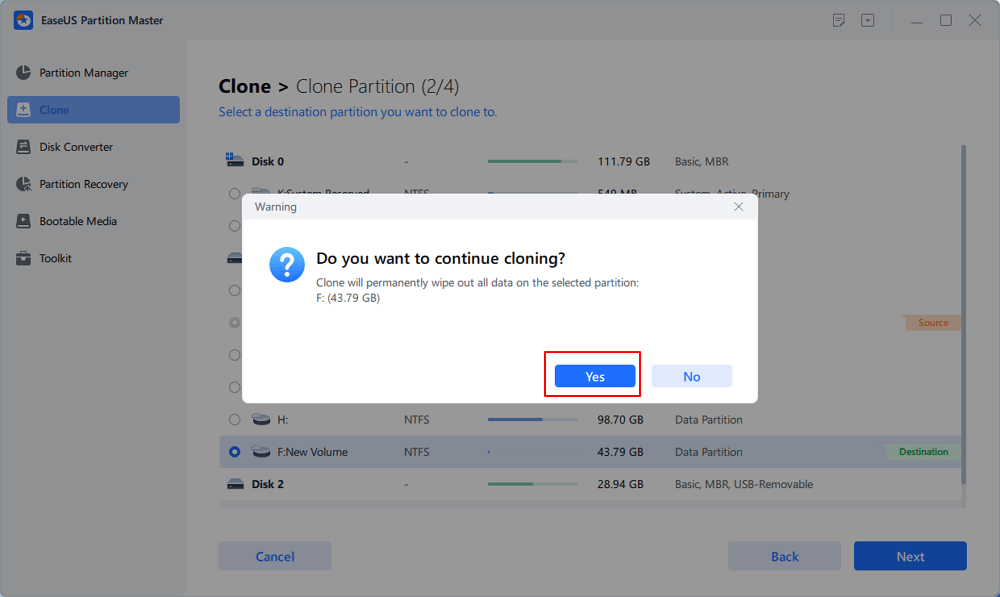 clonar partición Bitlocker - Paso 3