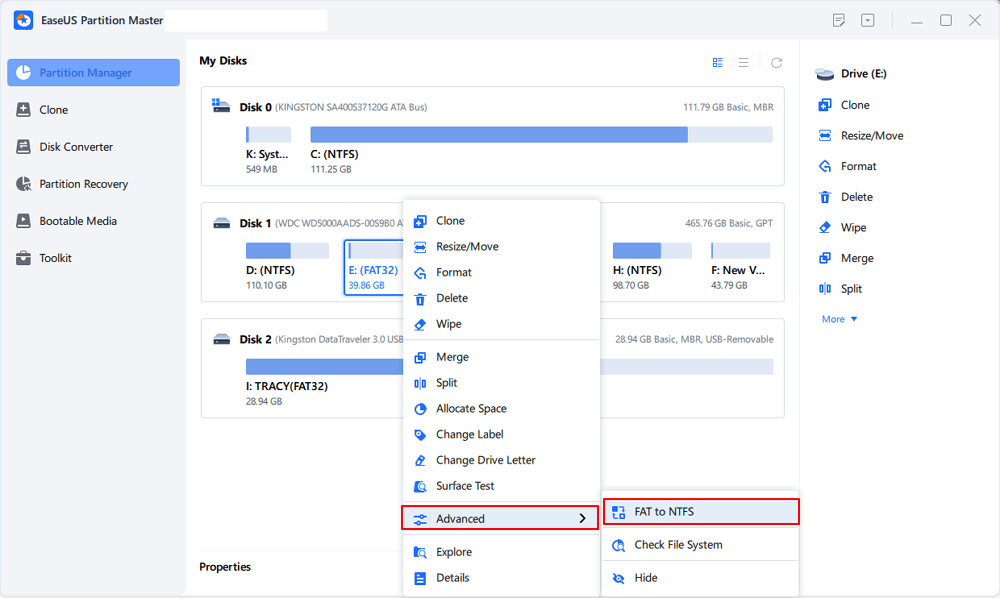 Formater et convertir une clé USB en FAT32 