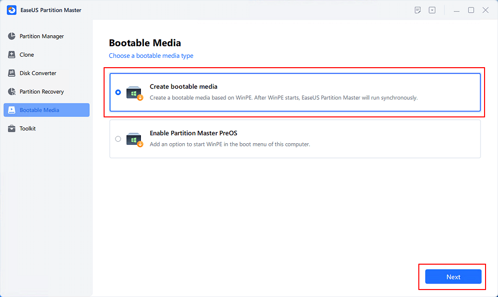 créer un disque bootable