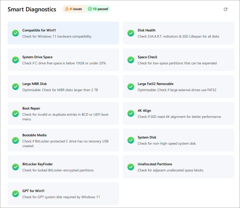 easeus partition master smart diagnostics