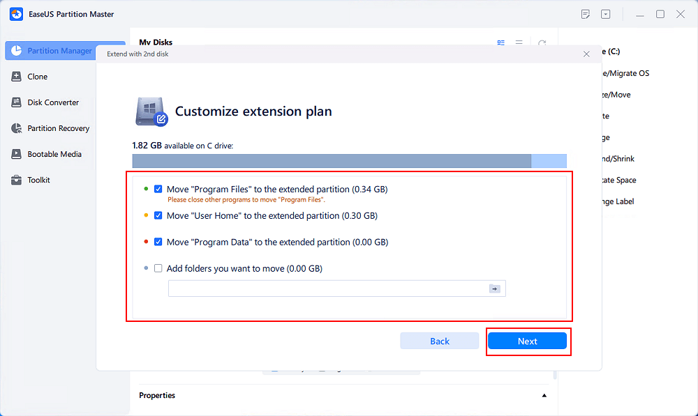 Puis-je étendre le disque SSD C sur plusieurs disques ? Oui, voici