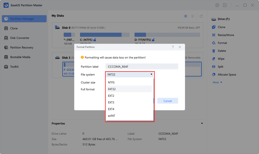 Formátování externího pevného disku/USB/SD karty – 2