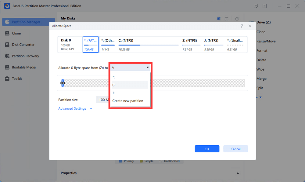 move unallocated space to c drive windows 10