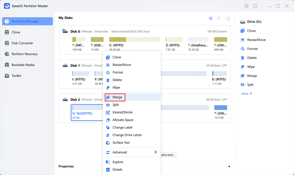 Esegui il software di gestione delle partizioni EaseUS