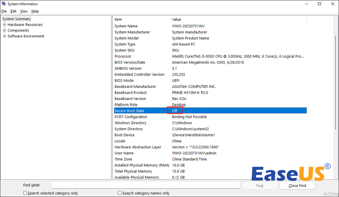 stan bezpiecznego rozruchu