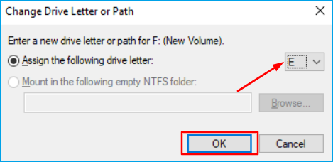 Selecione a nova unidade e pressione OK