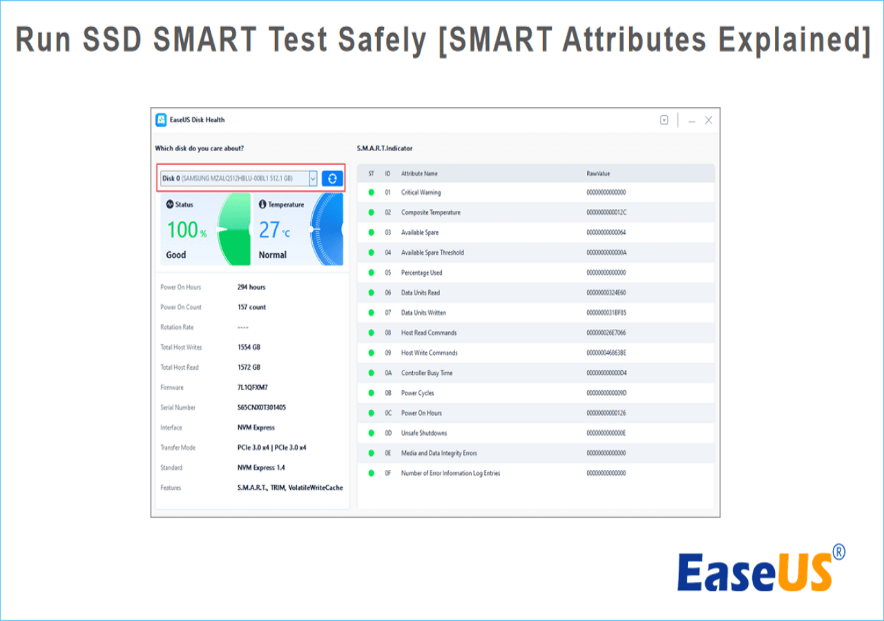to Run SSD SMART Test & Efficient] - EaseUS