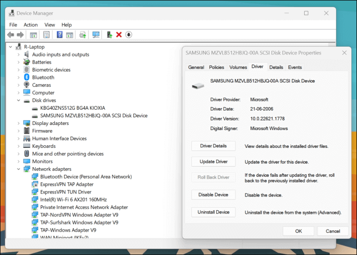 aktualizacja sterownika pamięci masowej