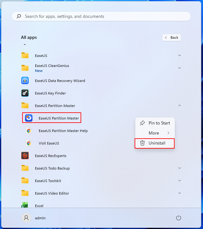 uninstall epm from all apps