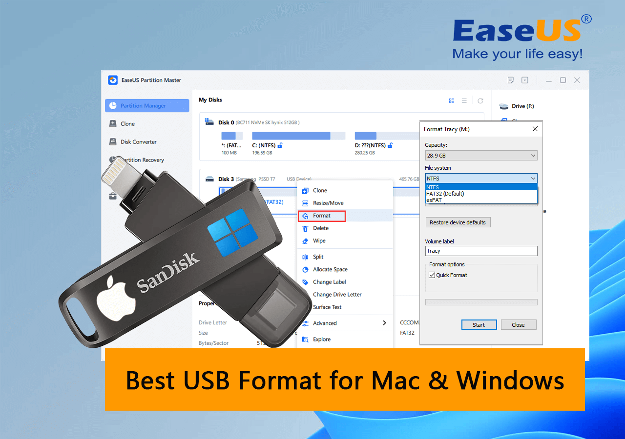 aluminium trække sig tilbage klip What Is the Best USB Format for Mac and Windows? Get Your Answer Here -  EaseUS