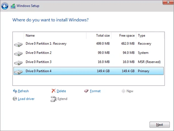 utilisation de la configuration de Windows