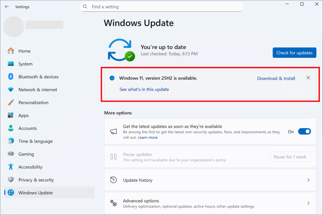 Windows 11 25h2 Windows-update