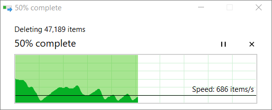 Windows 10 deleting files slow