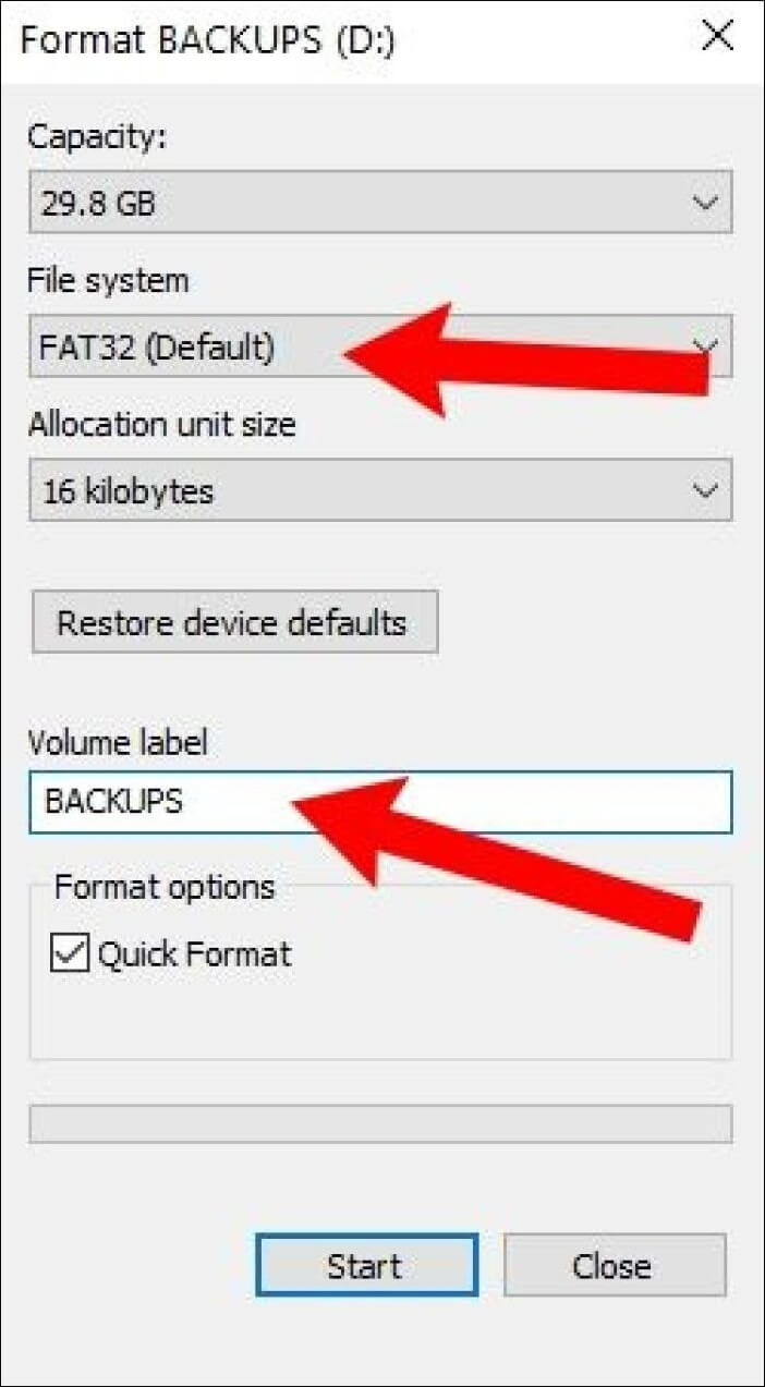 okno w formacie Windows