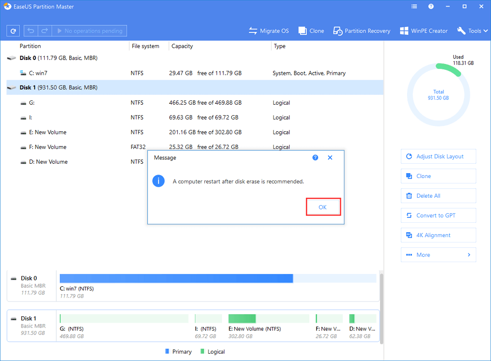 How To Wipe A Hard Drive Without Deleting Windows 7 10 Easeus