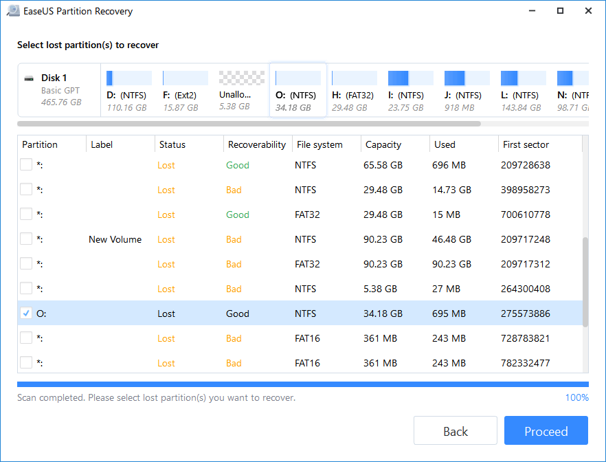 파티션 테이블 fat32 재구축