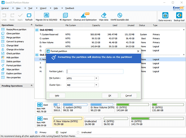 Label formatted partition during write-protected USB flash drive formatting