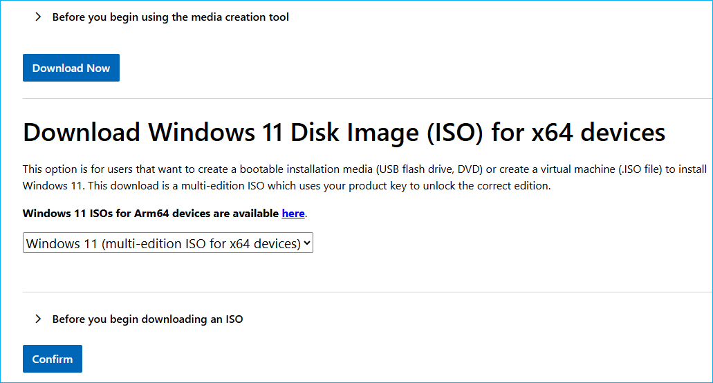 select windows 11 iso