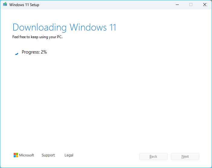 Windows 11 ISO file will begin to download