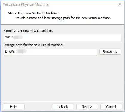 armazenar o novo virtual