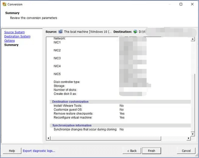 How to Restore a Server to VMware