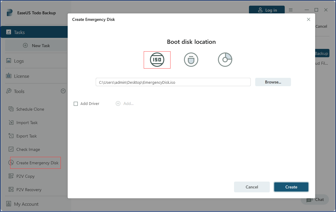 criar mídia inicializável