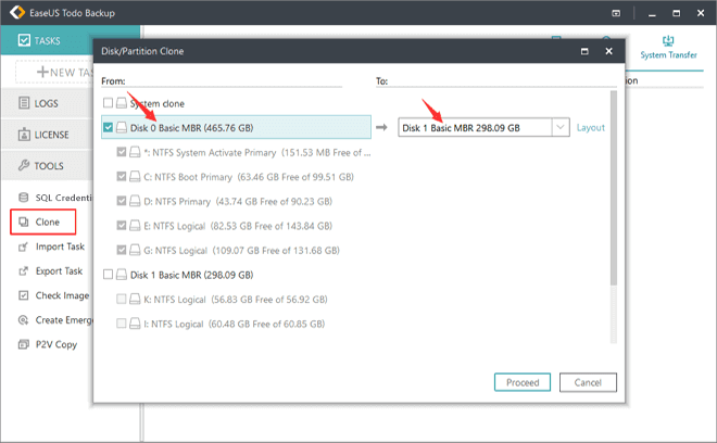 easeus clone to smaller ssd