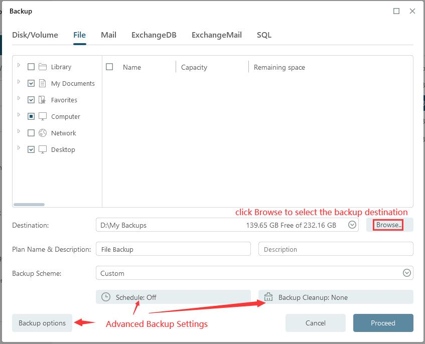 EaseUS Todo Backup File Backup