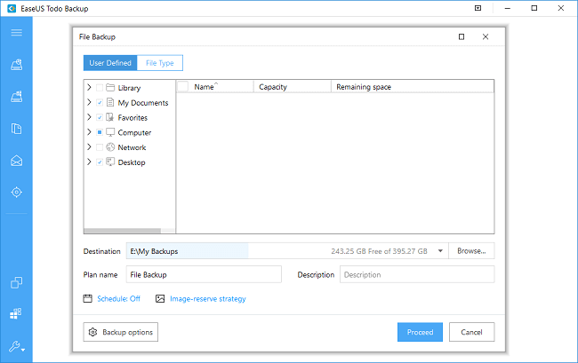 Back up files with EaseUS Todo Backup