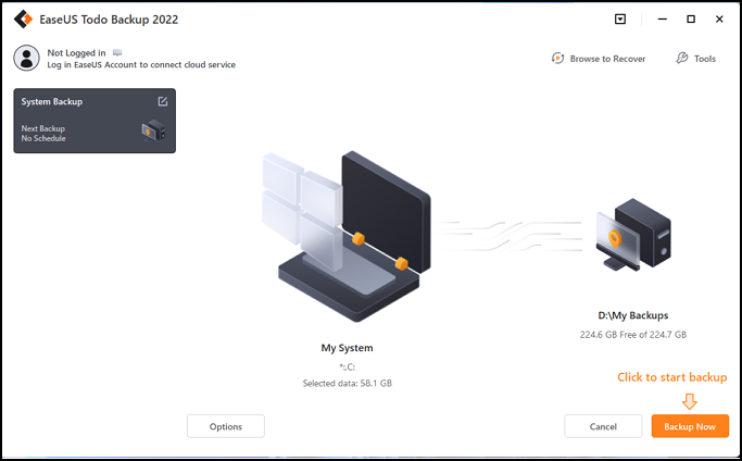 use EaseUS to back up HDD with bad sectors