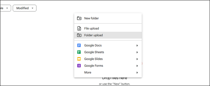 selecione Carregar pasta