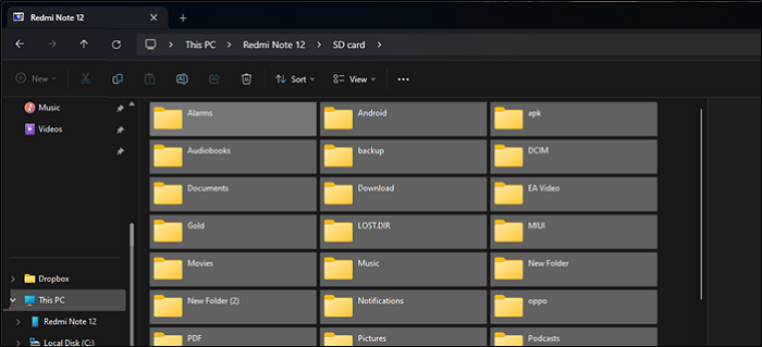 selecionar todos os arquivos