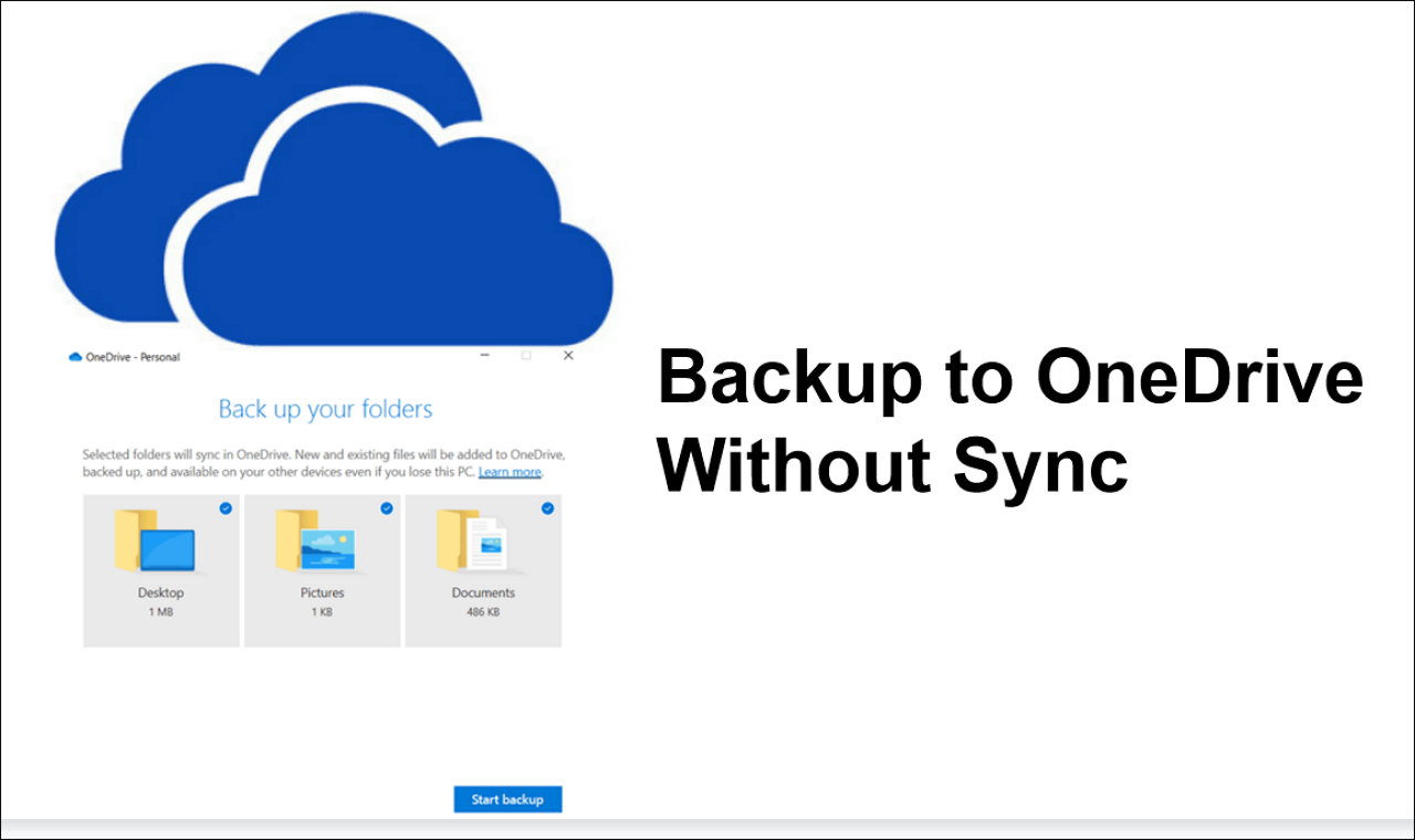 Can I backup to OneDrive without syncing?